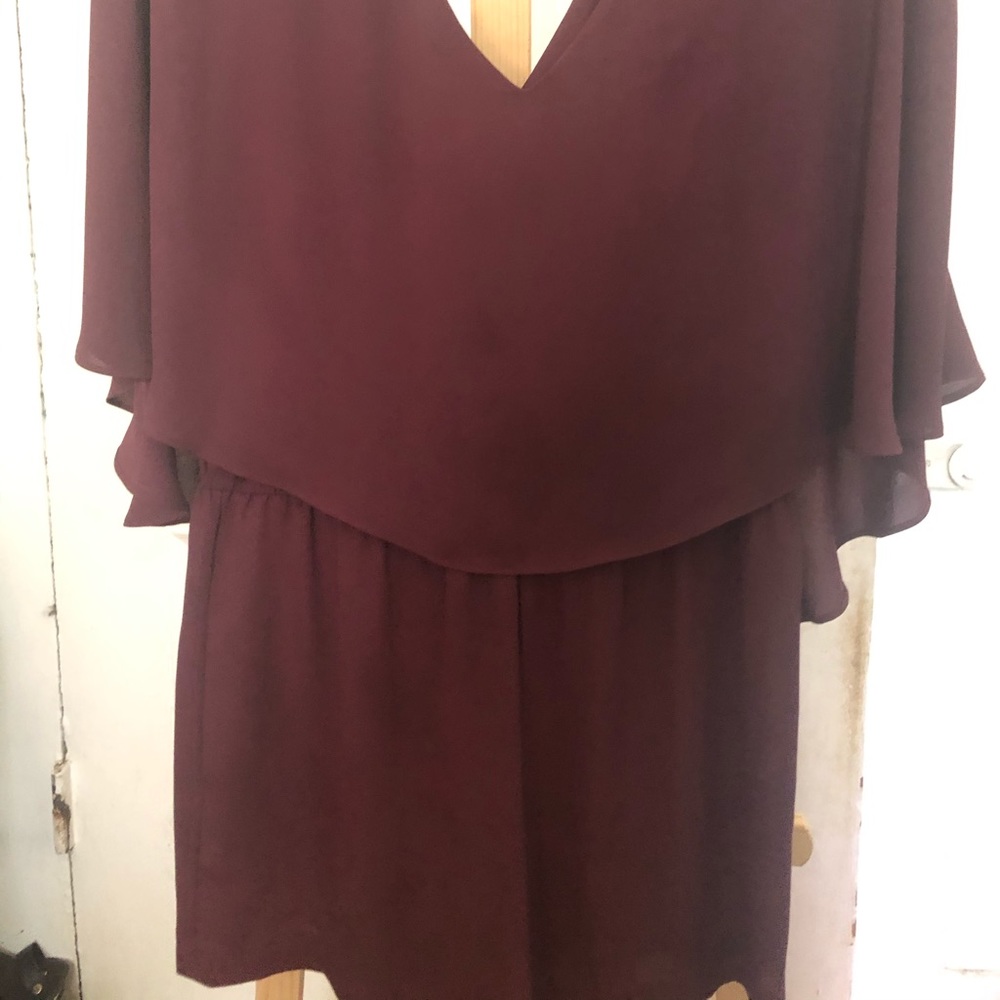 BCBG jumpsuit eggplant size m